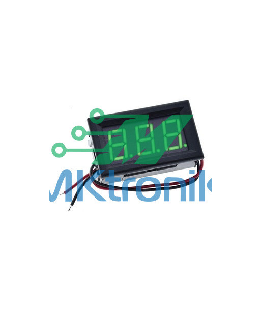 (E3) VOLTIMETRO DIGITAL DISPLAY 7 SEG 0.56" / 2 CABLES DE CONEXION / 3V - 30V
