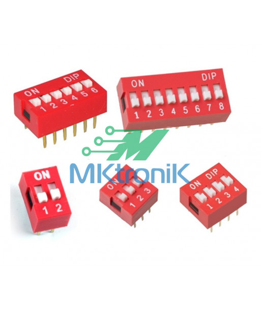 DIP SWITCH INTERRUPTOR DESLIZABLE DE PALANCA / ROJO / AZUL DIP SWITCH INTERRUPTOR DESLIZABLE DE PALANCA / ROJO / AZUL