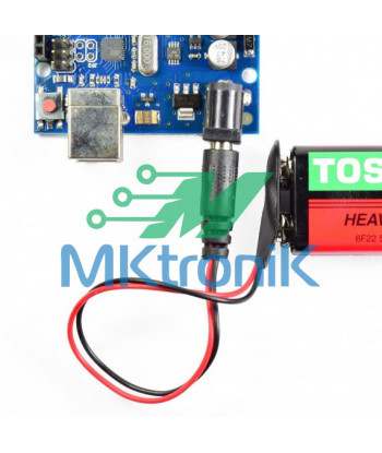 (B3) CONECTOR DE BATERIA / BAT 9V + PLUG MACHO / TIPO T / PARA ARDUINO UNO O MEGA