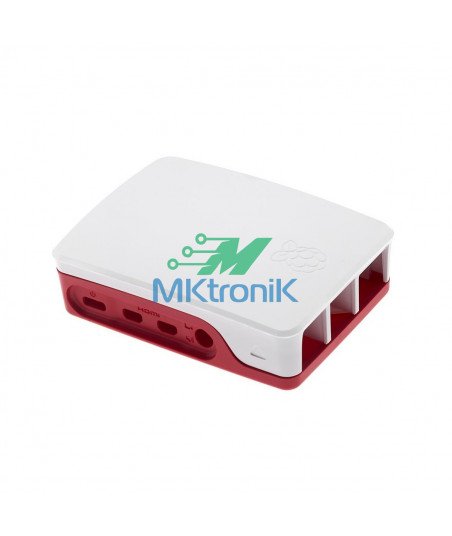 CAJA PROTECTORA PARA RASPBERRY PI 4B OFICIAL / NEGRO / ROJO