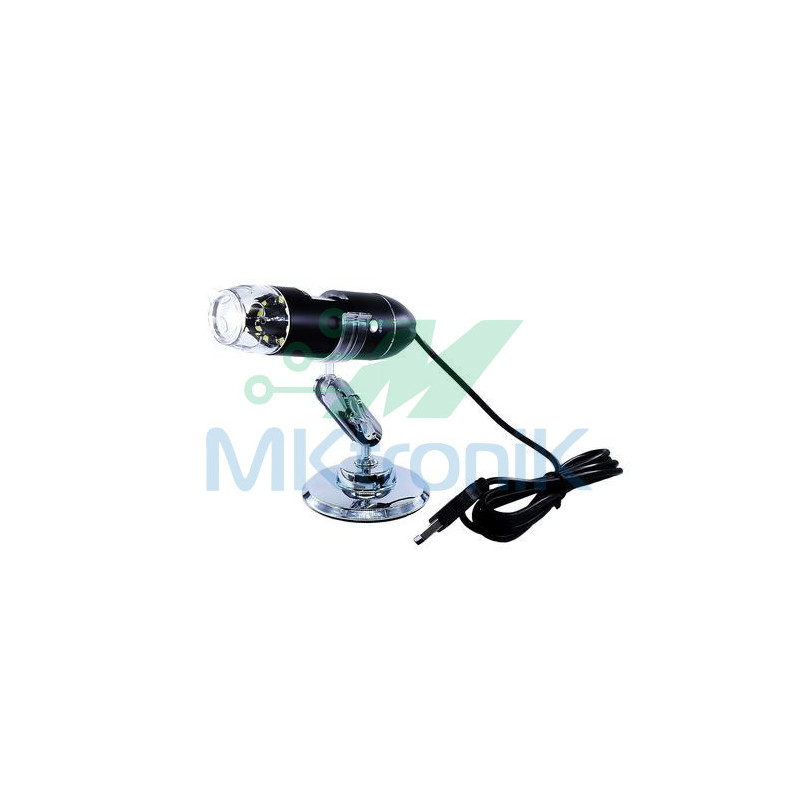 MICROSCOPIO DIGITAL ZOOM OPTICO 1600X HD 8 LEDS / WINDOWS / MAC