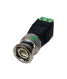 (O, E1) CONECTOR BNC MACHO CON CLEMA PARA CABLE 26-14 AWG / NIQUEL-ORO / PTFE Y PV