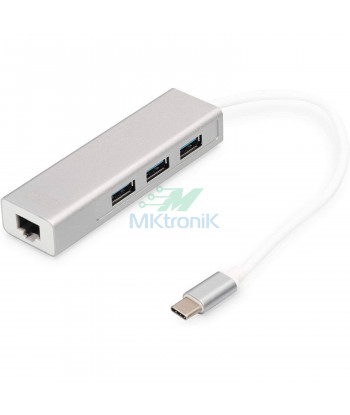 ADAPTADOR USB TIPO C A ETHERNET RED LAN RJ45 A USB TIPO C 2.0