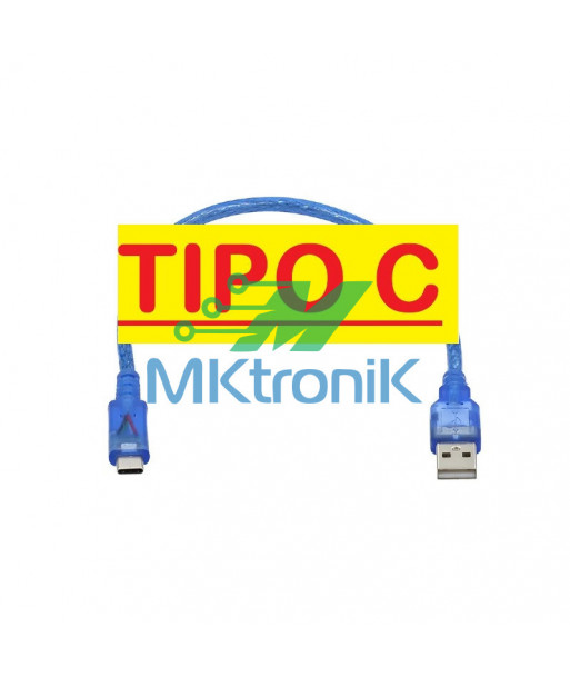 CABLE USB C PARA ARDUINO / 30CM / REFORZADO