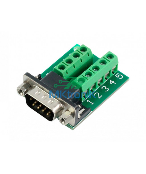(D4) CONECTOR DB9 MACHO 9 PINES CONVERTIDOR RS232 / 485