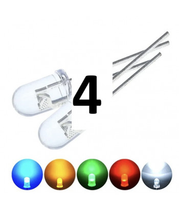 PAQUETE  DE 100 LEDS 5MM ULTRABRILLANTES / 10 LEDS CADA COLOR