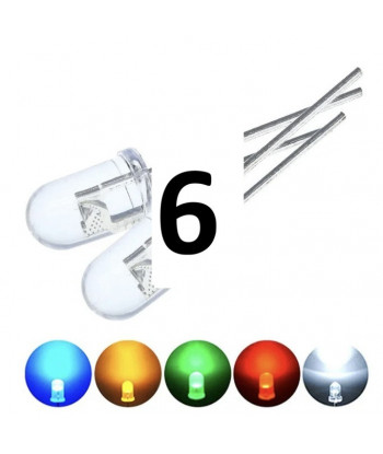 PAQUETE  DE 100 LEDS 5MM ULTRABRILLANTES / 20 LEDS CADA COLOR