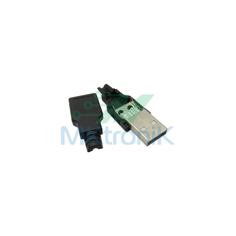 CONECTOR USB MACHO  / PLASTICO /